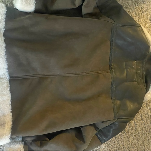 Michael Kors Brown and Cream Leather Jacket - Picture 2 of 2